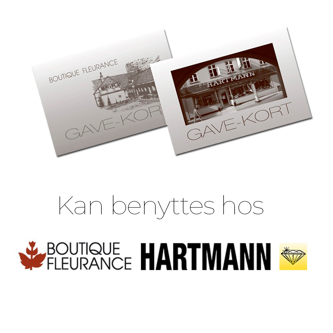 Gavekort (til fysisk brug, i butikken).