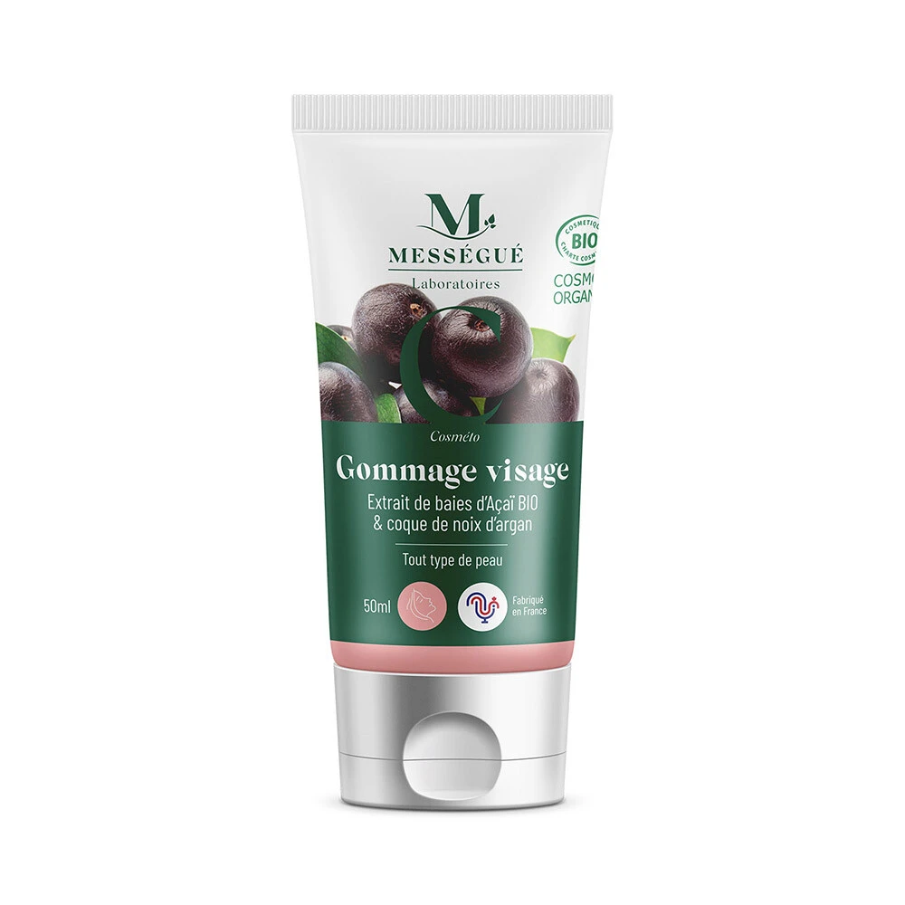 Ansigstpeeling, økologisk med argan nød, 50ml