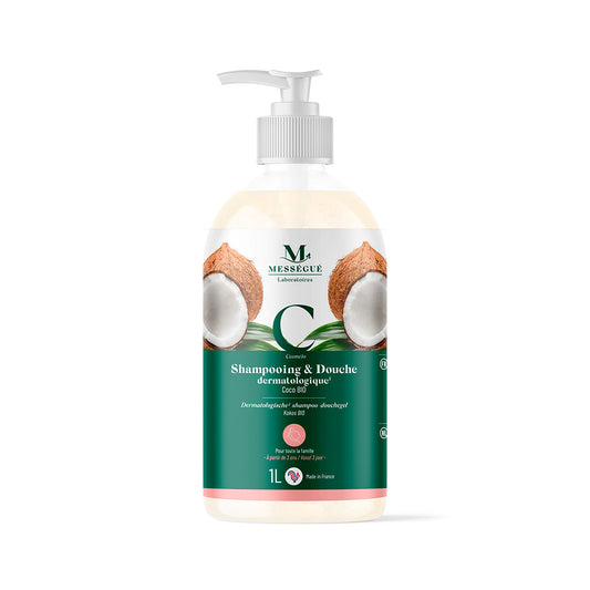 Maurice Mességué Shampoo med økologisk Kokos (Krop & Hår) 1 liter