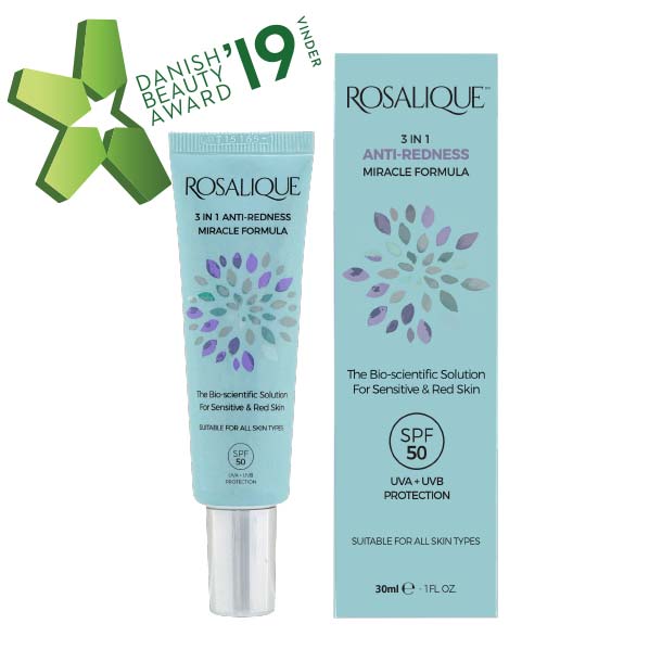 Rosalique 3 i 1-antirødmecreme SPF 50