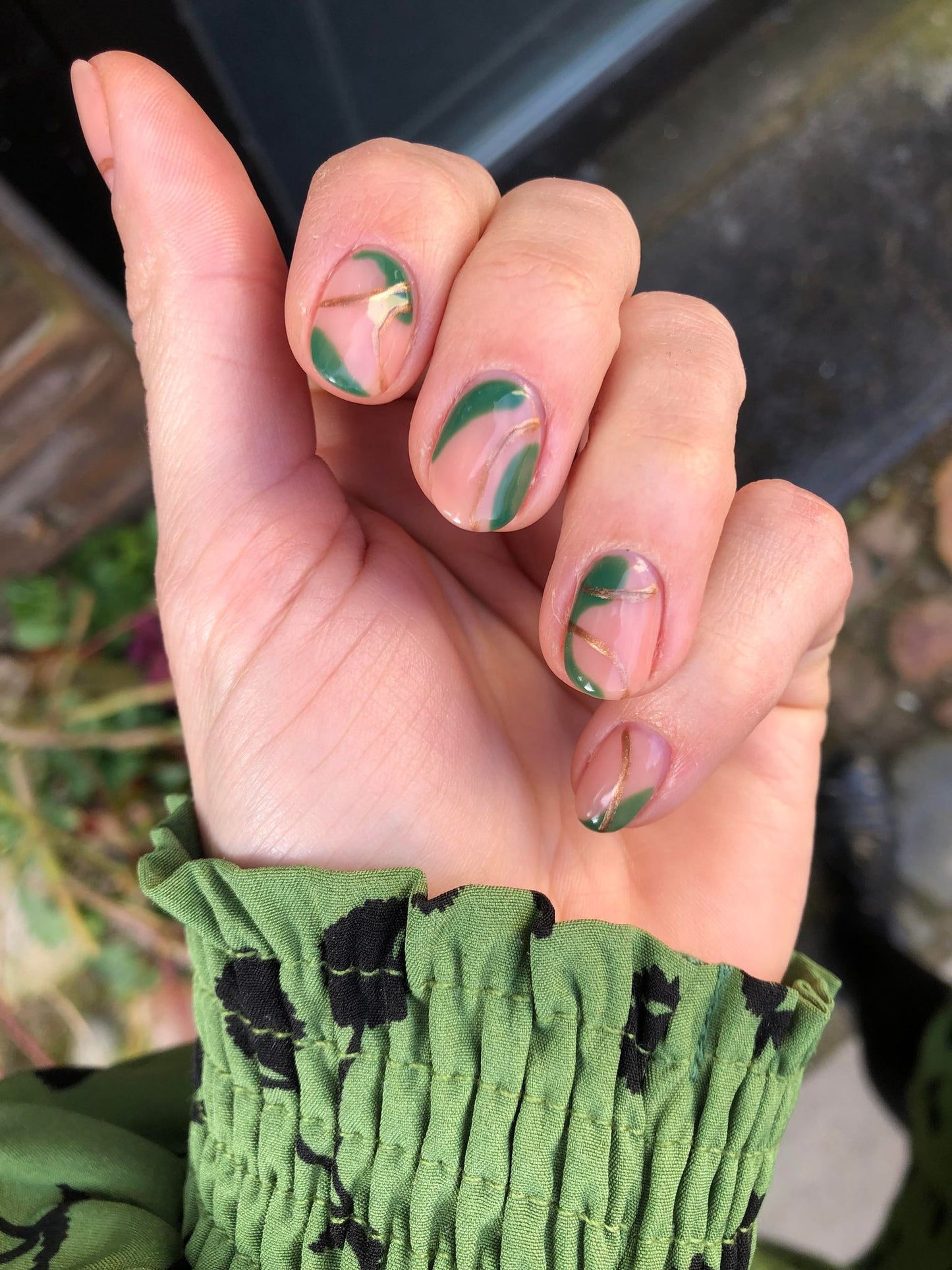 Luksus Spa-manicure med fransk CND™ SHELLAC®, mønster/glimmer