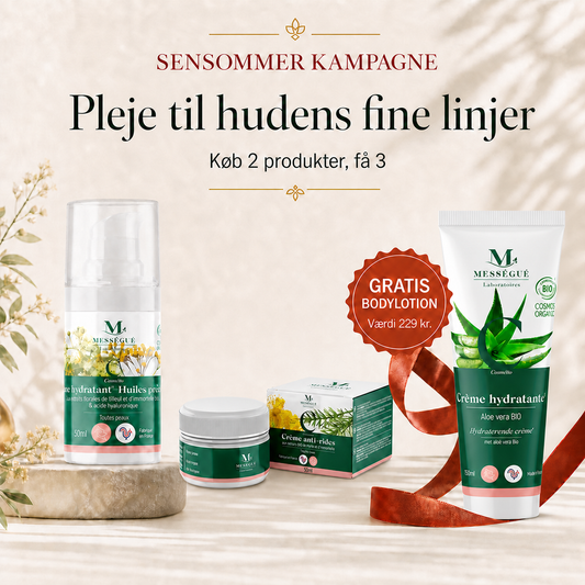 Sensommer kampagne – Fugtgivende maske + Anti-rynke creme